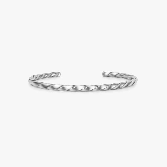 Ruby Silver Bangle Bracelet