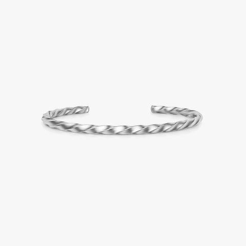 Ruby Silver Bangle Bracelet