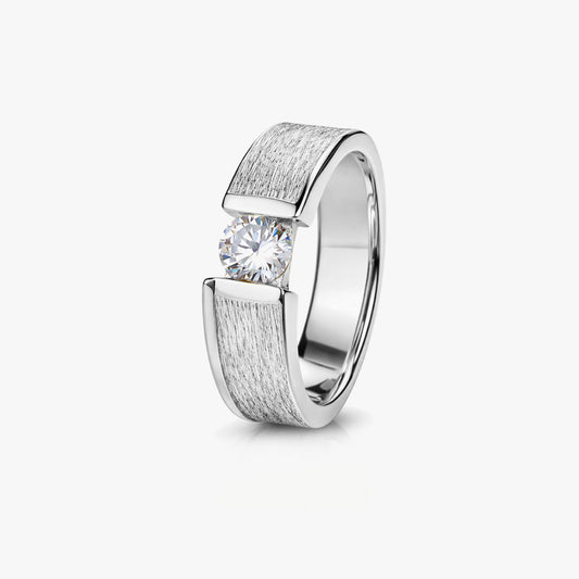 Pia Silver Diamond Adjustable Ring