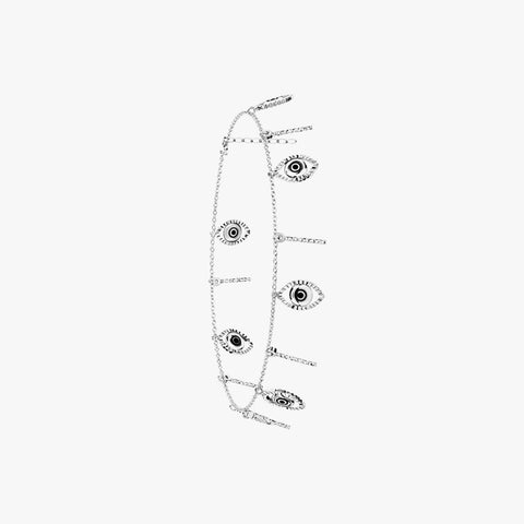 Heya Silver Evil Eye Anklet