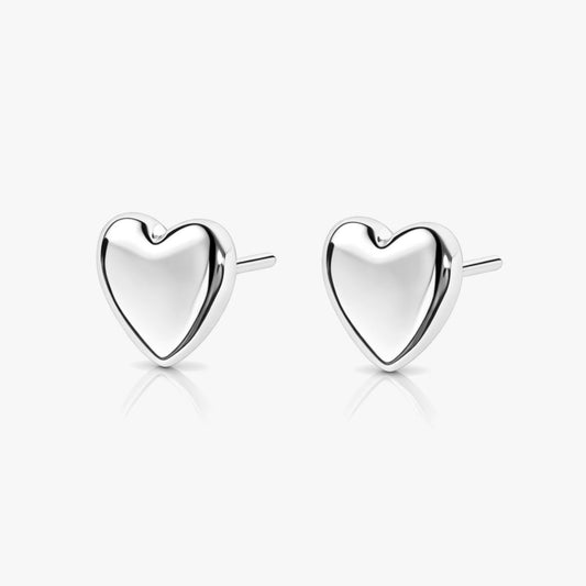 Uma Silver Heart Earrings