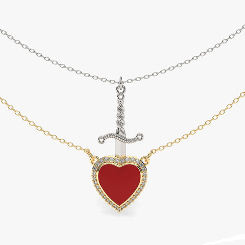Zeya Silver Two Tone Necklace
