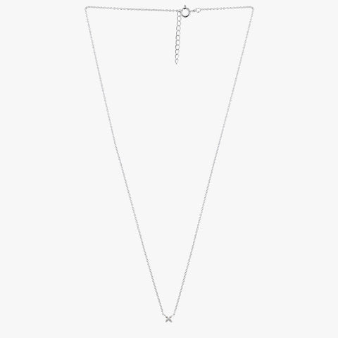 Lily Silver Floral Zirconia Necklace