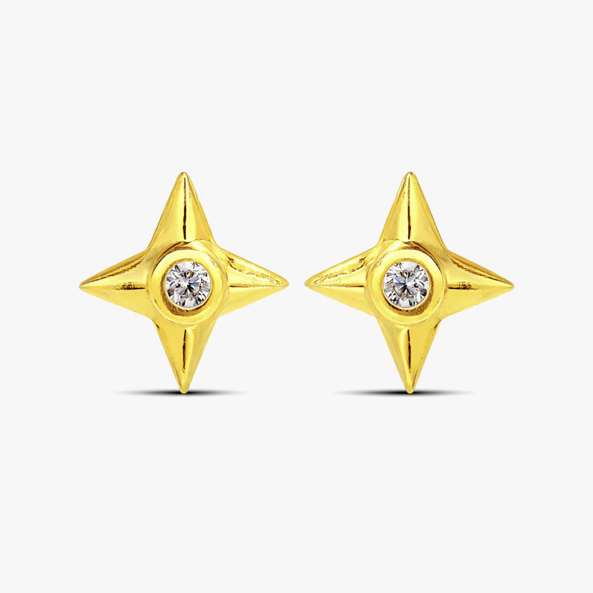 Eda Silver Star Earrings