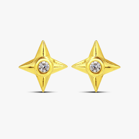 Eda Silver Star Earrings