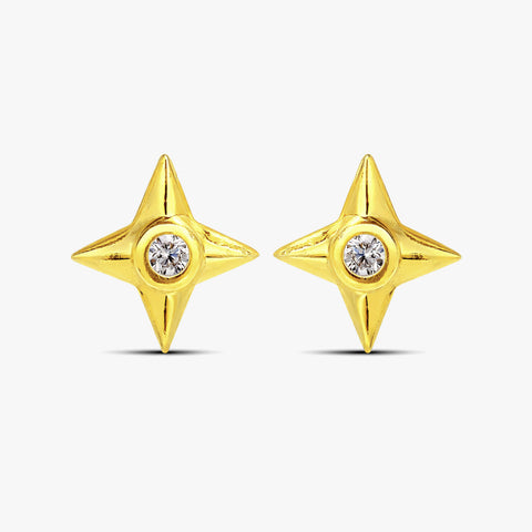 Eda Silver Star Earrings