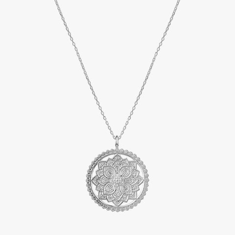 Mavi Silver Floral Pendant