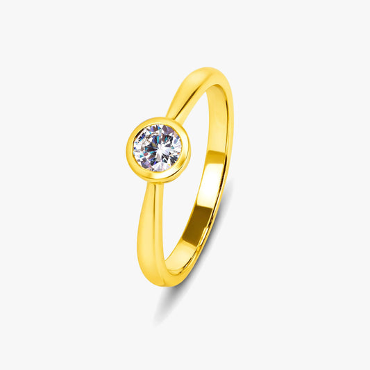 Sara Silver Diamond Adjustable Ring
