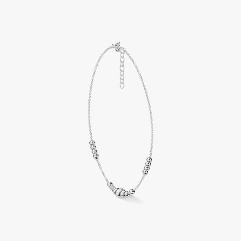 Nova Silver Beads Anklet