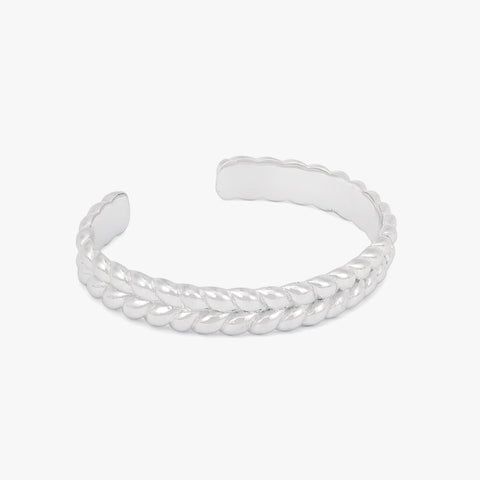 Ria Silver Embossed Cuff Bangle