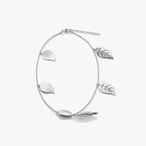 Aysa Silver Leaf Anklet