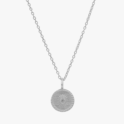 Kim Silver Crystal Pendant