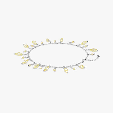 Jaya Silver Pearl Anklet