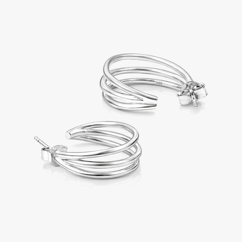 Diya Silver Hoop Earrings