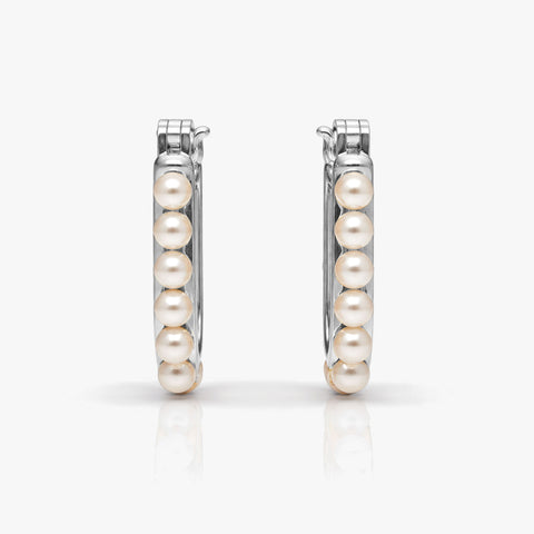 Kate Silver Synthetic Pearl Earrings