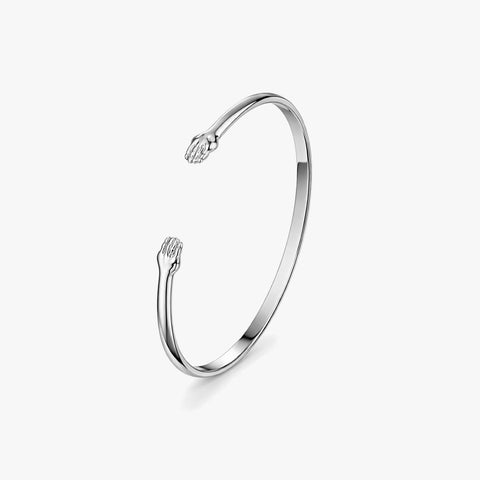 Axra Silver Cuff Bangle
