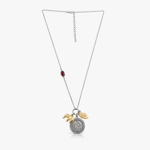 Flora Two Tone Capricorn Zodiac Necklace