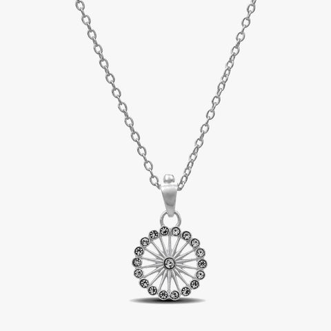 Ava Silver Crystal Pendant