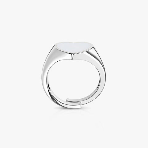 Xena Silver Heart Adjustable Ring