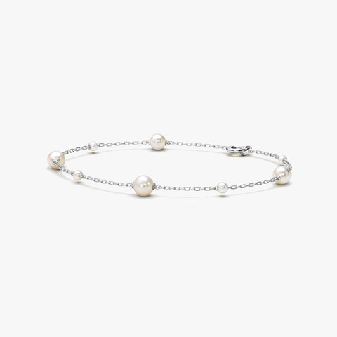 Jiya Silver Pearl Bracelets