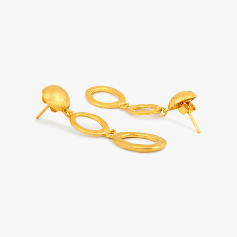 Cara Silver Organic Earrings