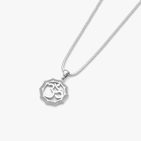 Zeno Silver OM Necklace