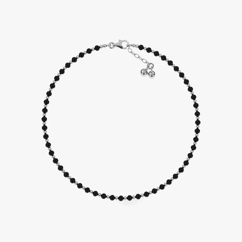 Qavi Silver Beads Anklet
