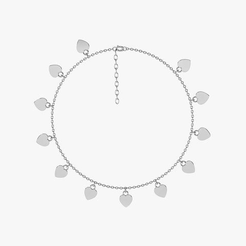 Vira Silver Heart Anklet