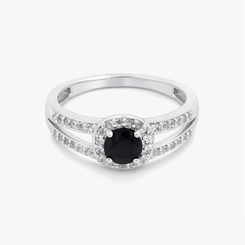 Lia Silver Topaz Adjustable Ring
