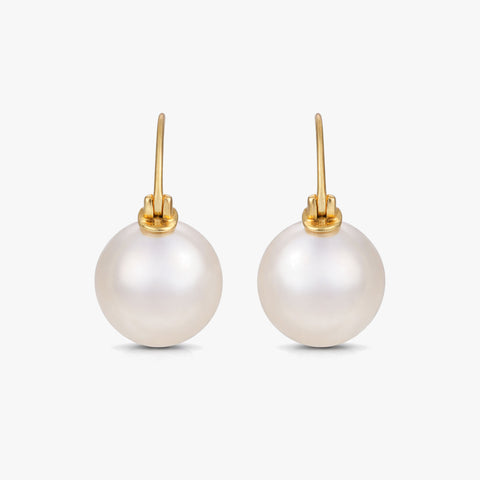 Sara Silver Pearl Earrings