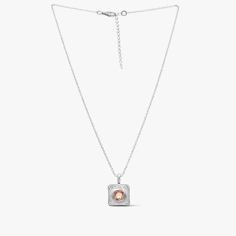 Luna Silver Morganite Necklace