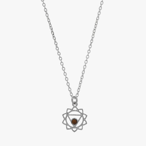 Lily Silver Plexus Chakra Pendant