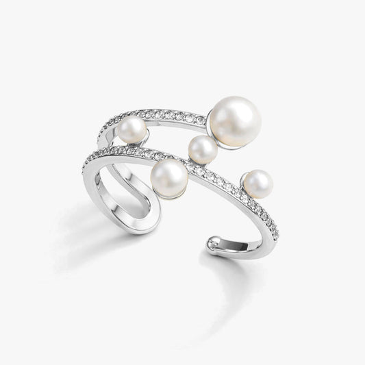 Lily Adjustable Pearl Ring