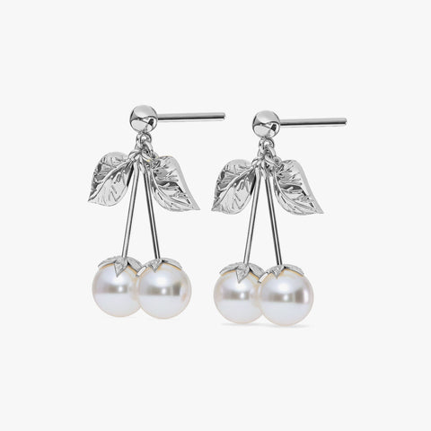 Bria Silver Synthetic Pearl Earrings