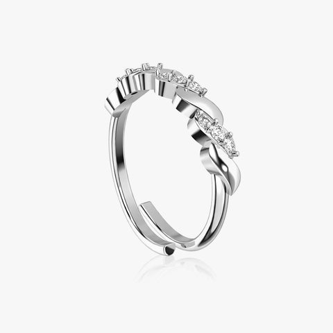 Qira Silver Adjustable Ring