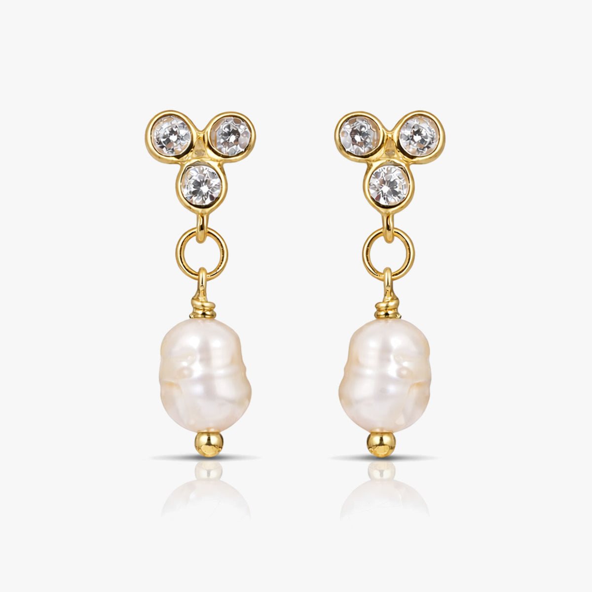Noa Silver Pearl Earrings