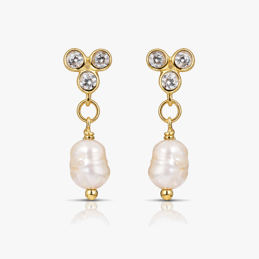Noa Silver Pearl Earrings