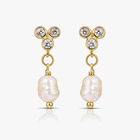 Noa Silver Pearl Earrings