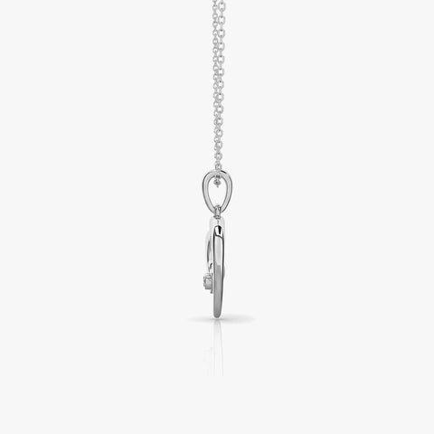 Bely Silver Heart Zirconia Necklace