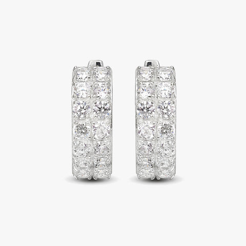 Lina Silver Huggies Earrings