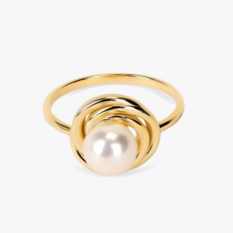 Lily Synthetic Pearl Adjustable Ring