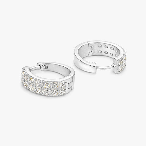 Lina Silver Huggies Earrings