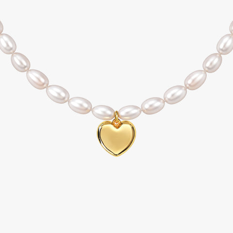 Lyra Silver Heart Necklace