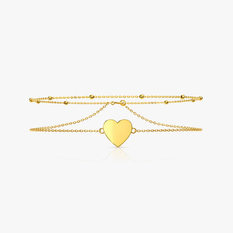 Elin Silver Heart Anklet