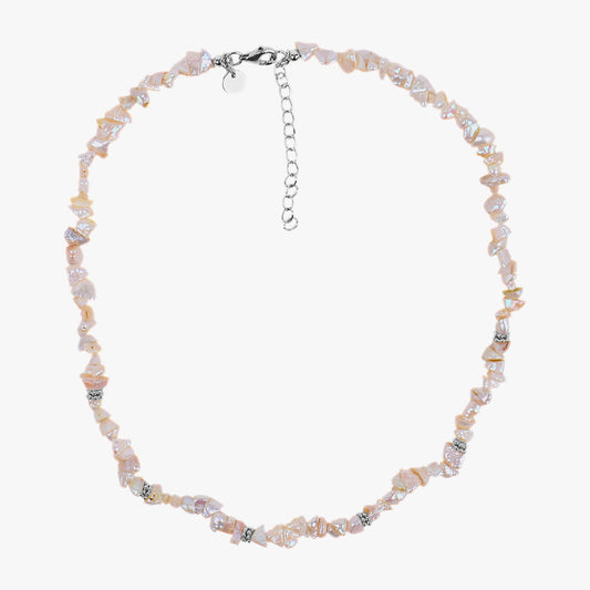 Luna Silver Pearl Necklace