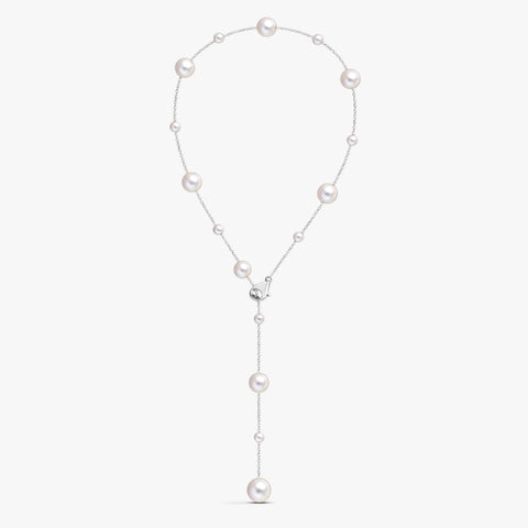 Zoe Silver Pearl Necklace
