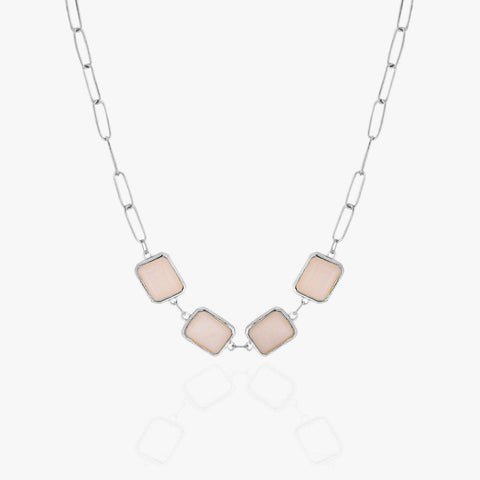 Bria Silver Moon Stone Necklace