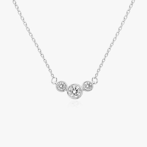 Ara Silver Zirconia Necklace