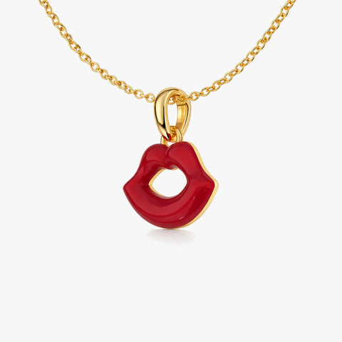 Elya Silver Enamel Necklace