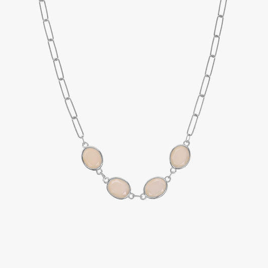 Ela Silver Moonstone Necklace